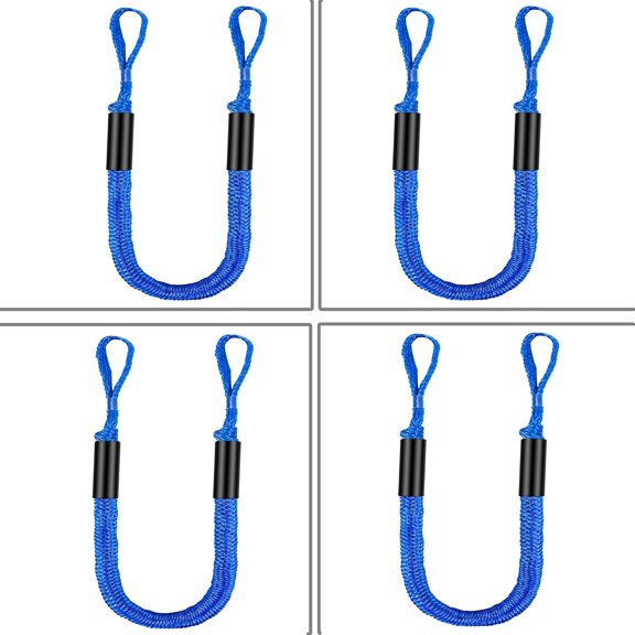 HBMYN Boat Bungee Dock Lines,4 feet Elastic Mooring Ropes,Shock Absorbing Docking Lines,Boating Accessories,for PWC,Waverunner,SeaDoo,Pontoon,Kayak,Dinghy,Small Boats,Boating Gift