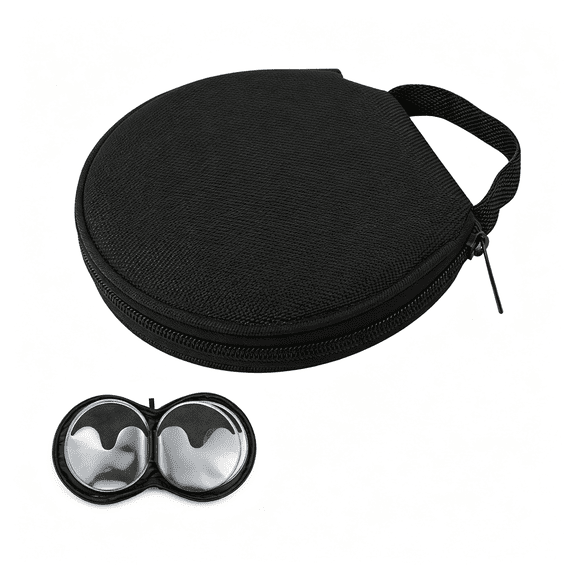 HBMYN Car CD Storage Bag,20 Capacity CD Case Holder for Cars,Portable DVD Binder with Carrying Strap & Zipper Closure,Oxford Cloth Small DVD Wallet Disc Organizer,Car Accessories (Black)
