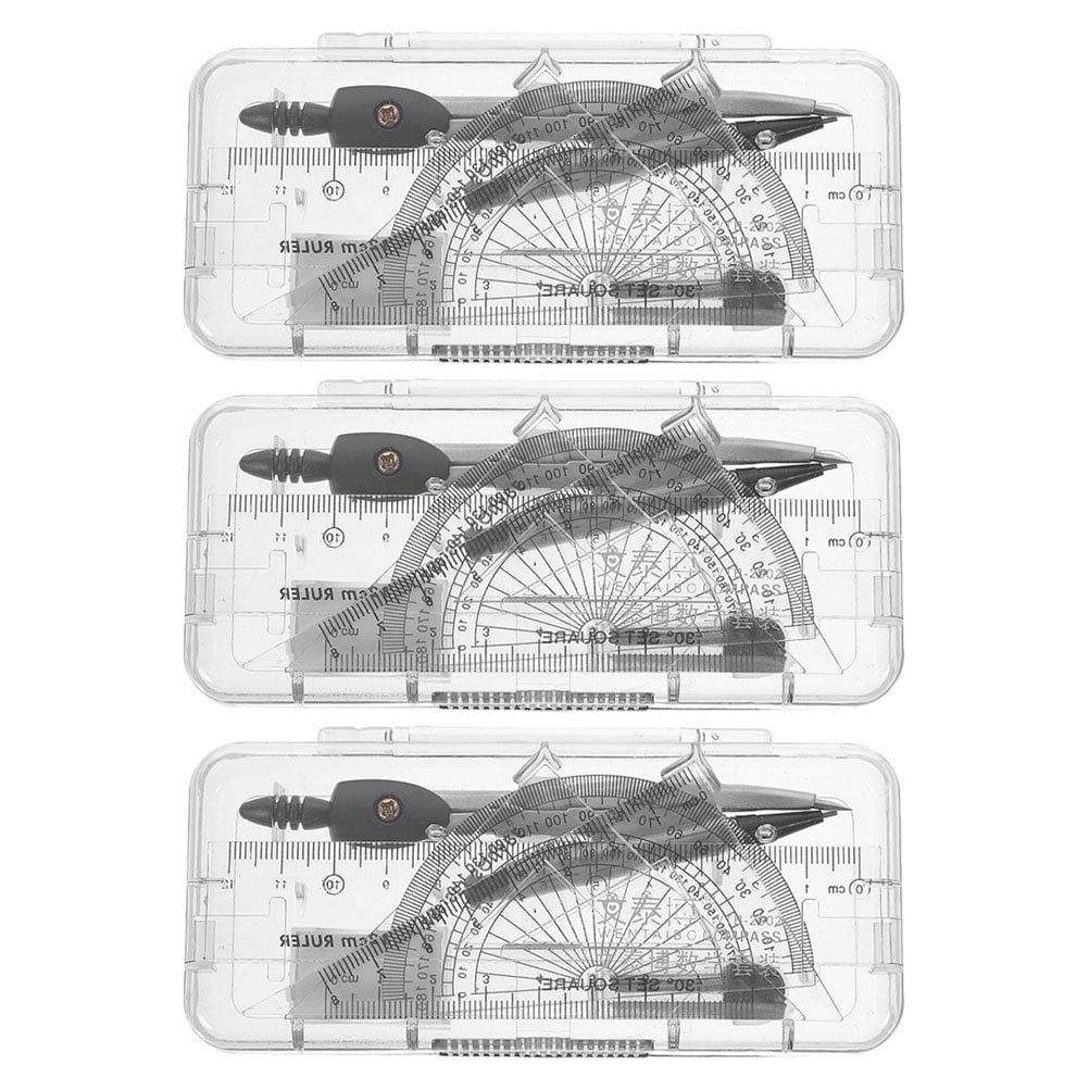 HBMYN Compass and Protractor Set Multi Metal Plastic for Accurate ...