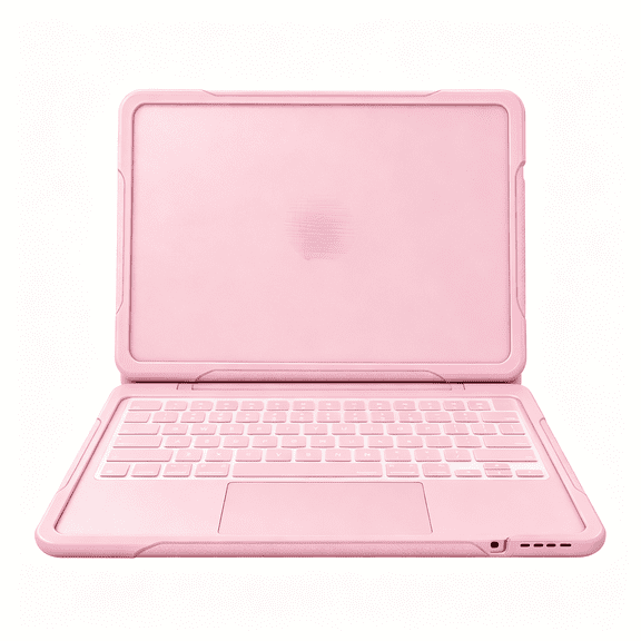 HBMYN Compatible with MacBook Neo Case 13 inch 2026 A3404 A18 Pro Chip|Crack-Resistant Hard Shell with Textured Carbon Fiber&Keyboard Cover&Screen Film&Type C,Rugged Protection,Blush