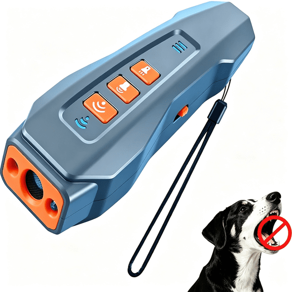 HBMYN Dog Bark Deterrent Device-Rechargeable Ultrasonic Anti Barking Control Tool with 3 Modes,Led&Laser Function,33Ft Range for Indoor Outdoor Training Rechargeable 33Ft Range Dog Bark Deterrent