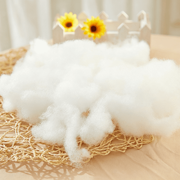 HBMYN Fiberfill Stuffing for Stuffed Animals, Crafts, Cushion, 1.1lb | Premium Soft Polyester Fiber Fill | Quick Rebound | Machine Washable | Ideal Stuffing for Crafts, Clouds, Pillows