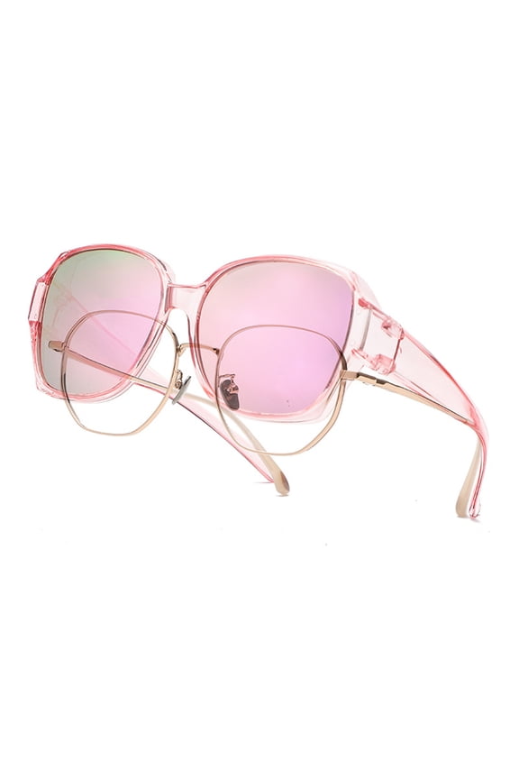 Fit over Glasses Sunglasses for Women Men, Oversized Cat Eye Sunglasses Polarized Uv400 Protection