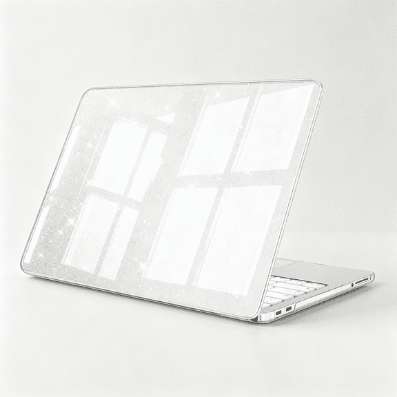 HBMYN Glitter Case for MacBook Neo 13 Inch A3404 2026, Glittering Clear | Snap-On Design, Slim Fit, Lightweight, Ultra-Thin, Hard Shell Cover case for macbook neo cute