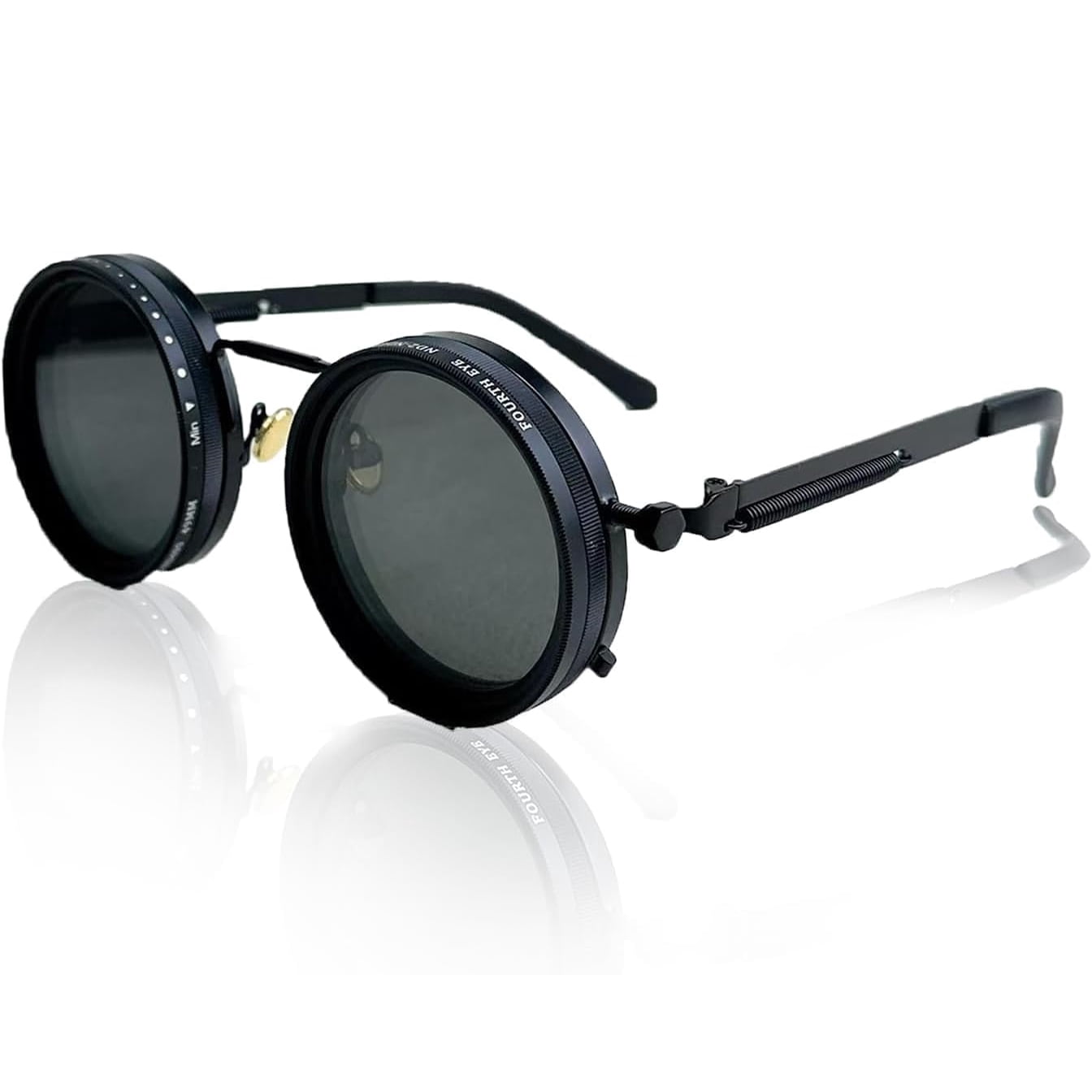 HBMYN Hand Made Nd-400 9 Gears Round Polarized Adjustable Dimming Men ...