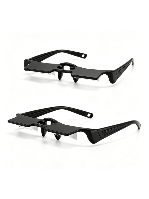 Horizontal Lazy Glasses 90 Degree for Lying Down Reading, or Watching TV Prism Glasses for Looking Up Playing Mobile