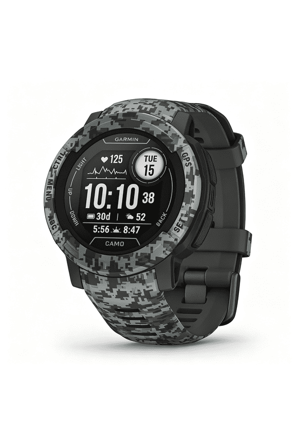 Instinct 2, Camo-Edition, Rugged Outdoor Watch with Gps, Built for All Elements, Multi-Gnss Support, Tracback Routing and More, Smart Watch Graphite Camo