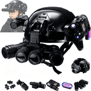 HBMYN Kids Tactical Helmet Set-4-Eye Nvg Model,Flashlight & NVG Mount|Multi-Functional Gear for Cosplay Airsoft Outdoor Game
