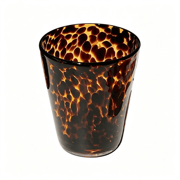 HBMYN Leopard Print Vintage Drinking Glasses Y2K Cute Mugs Cheetah Print Aesthetic Cups Aesthetic Room Decor Aesthetic Stuff Y2K Room Decor(Leopard Print,300Ml)