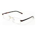 thumbnail image 1 of HBMYN Lightweight Rimless Reading Glasses Metal with Flexible Temple Clear Glasses for Men- Rectangular Anti Blue Blocker Reader Clear Lens 2.50, 1 of 7