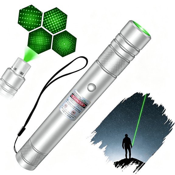 HBMYN Long Range Green Laser Pointer High Power, Material Laser Pointer Pen?2000 Metres Green Lazer Pointer Rechargeable for Hiking,Cat Laser Toy Laser Pointer Rechargeable