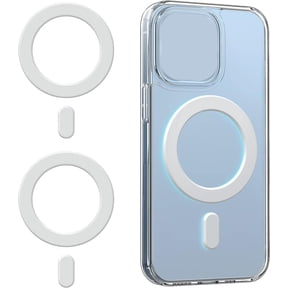HBMYN Magnetic Adapter Ring 2Pack, Universal Magnet Sticker Compatible with Accessories & Wireless Charging for iPhone/Android/Pixel White