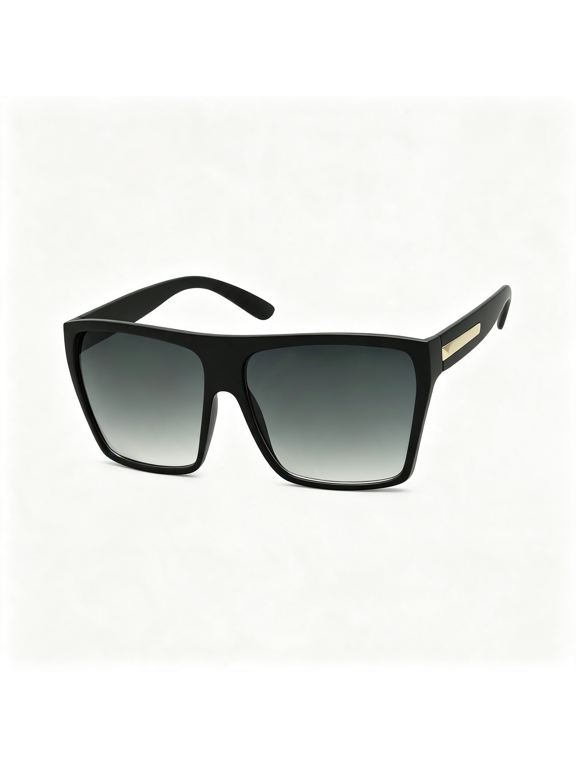 Oversized Flat Top Trendy Square Trapezoid Shape Fashion Mens Womens Sunglasses,Stylish Square Frame Sunglasses