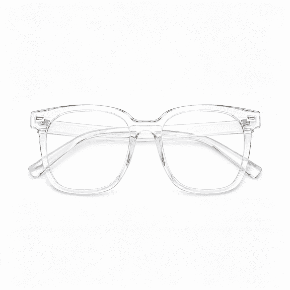 HBMYN Oversized Square Blue Light Blocking Glasses Anti Glare Computer Glasses Clear Glasses