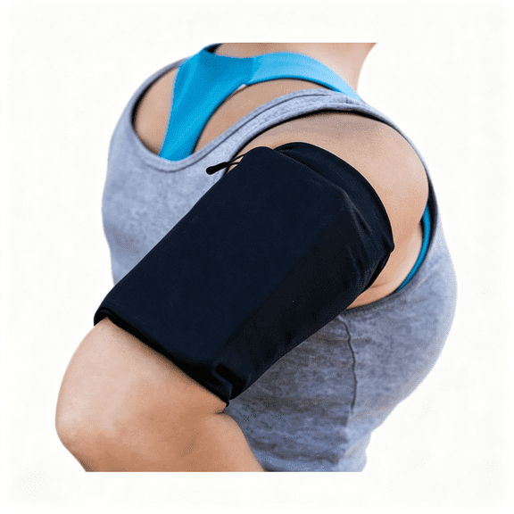 HBMYN Phone Holder for Running,Cell Phone Arm Bands with Reflective Logo,Phone Strap Armband Fits Iphone and Android,Use for Running,Walking,Hiking and Biking,Black,Small