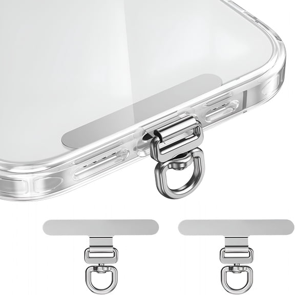 HBMYN Phone Tether Tab&Lanyard Tab,360 Swivel Clip-Ultra Thin Stainless Steel Universal Patch for All Phone Cases