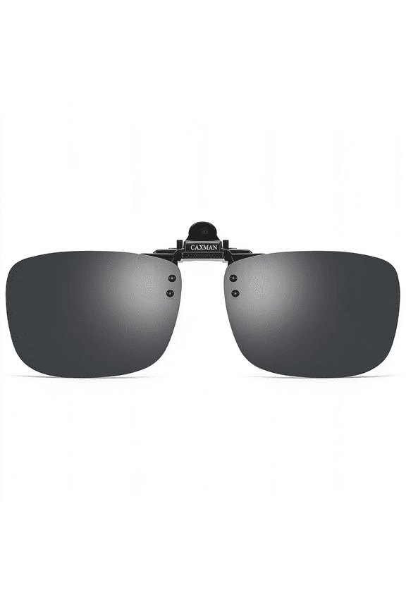 Polarized Clip-On Flip Up Metal Clip Rimless Sunglasses for Prescription Glasses Clip on Sunglasses over Prescription Glasses
