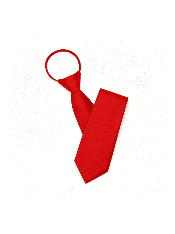 Pre Tied Zipper Ties for Men 3.15" red tie Womens Necktie