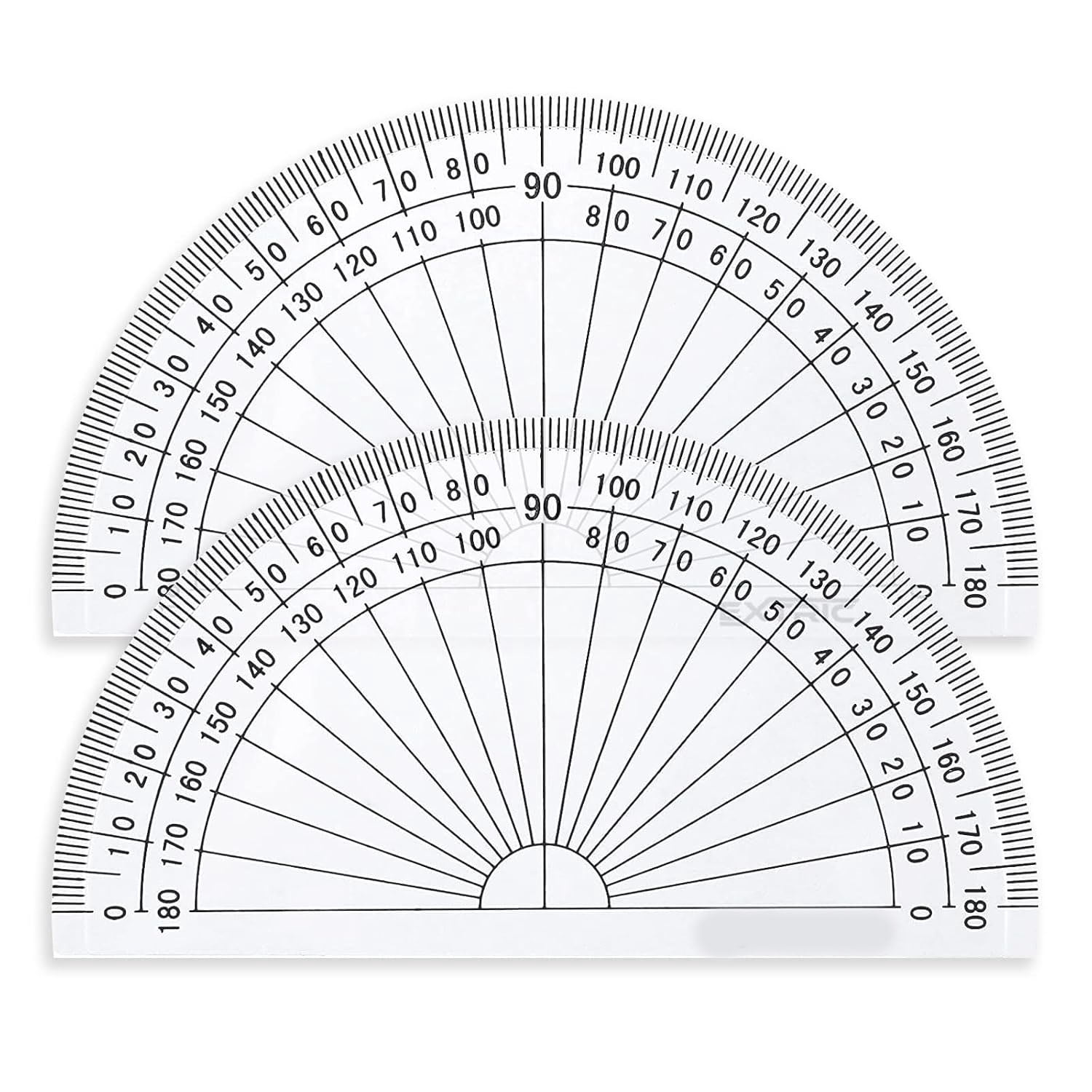 Protractor Maty HBMYN Protractor for Geometry, 4 Inch Clear Plastic Protractor for ...