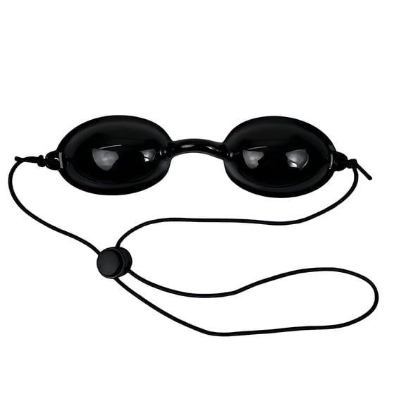 HBMYN Red Light Therapy Eye Protection Mask, Tanning Safety Glasses with Adjustable Strap, Comfortable Light Blocking Eyewear