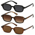 HBMYN Retro Rectangle Sunglasses Womens Mens Trendy Small Square Cute ...