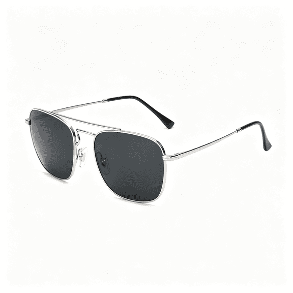 HBMYN Retro Square Aviator Sunglasses Premium Glass Lens Men Women | Flat Metal Eyewear,Driving Running,Outdoor Activities Square Aviator Sunglasses