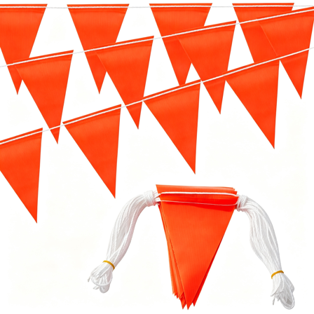 Triangle Shaped String Orange Triangle Signs for Safety and Warning
