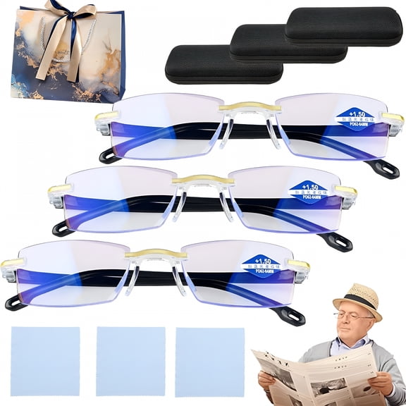 HBMYN Self Adjusting,Automatic Adjustment Blue Light Glasses,Anti-Glare Protection Eye Glass for Men/Women