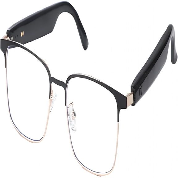 HBMYN Smart Glasses Bluetooth Audio Sunglasses for Men Women with Dual Stereo Speakers,Open Ear Music&Hd Calling,Touch&Voice Assistant,Uv ProtectionGold