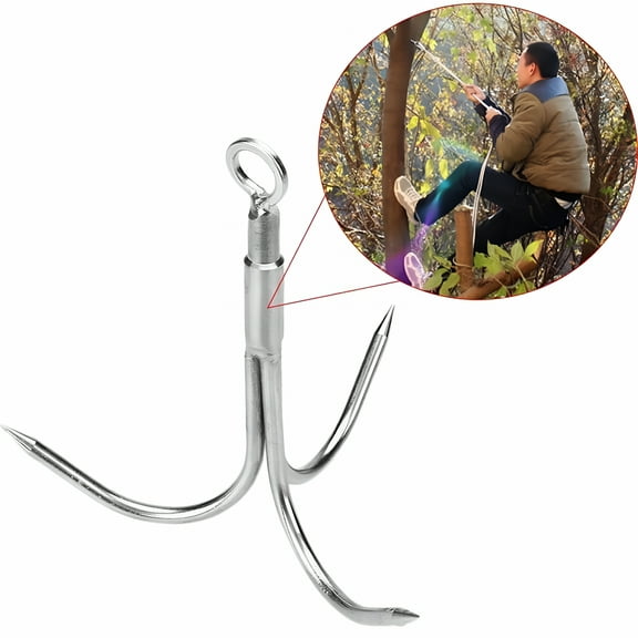 HBMYN Stainless Steel Survival Grappling Hook, Rock Climbing Claw