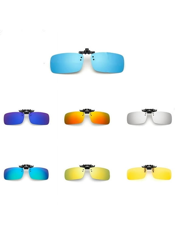 Sunglasses Clip Polarized Clip-On Glasses Uv 400 Protection Adults Unisex Sunglasses Clip Ons for Glasses Sunglass Clips for Glasses