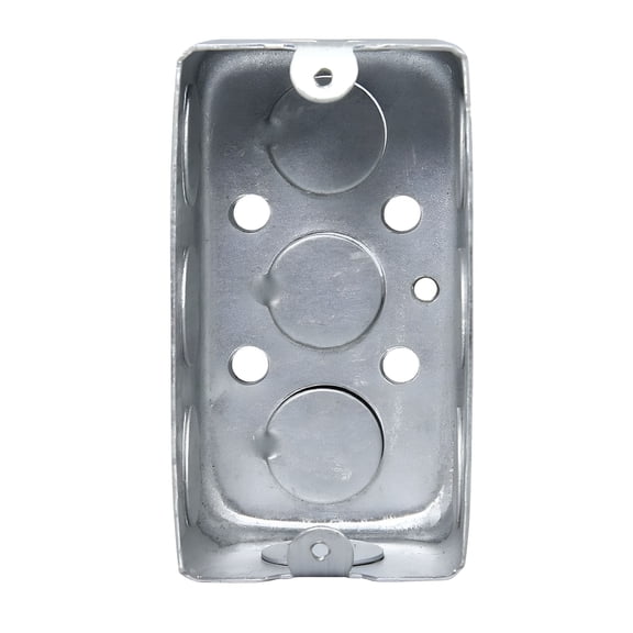 HBMYN Surface Mount Electrical Box, Single Gang Galvanized Steel Junction Box for Wall Switches & Outlets, Residential