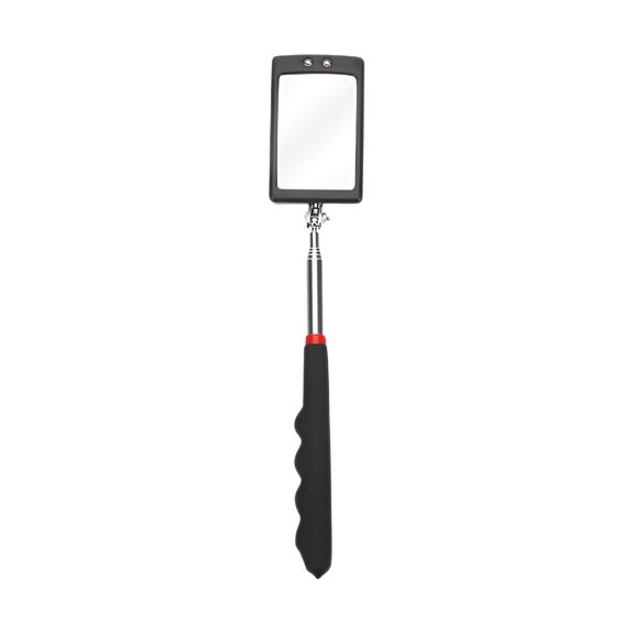 HBMYN Telescoping Inspection Mirror with LED Light 360 Swivel Extendable Tool for Vehicle Maintenance Tight Spaces Retrieval Professional Mechanic Use
