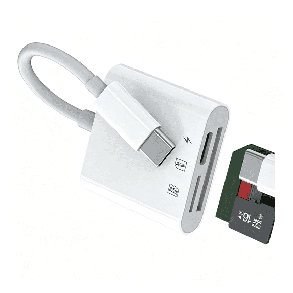 Usb Sw Adapter HBMYN USB-C SD Card Reader with Charging Port, SD & Micro SD TF Memory ...