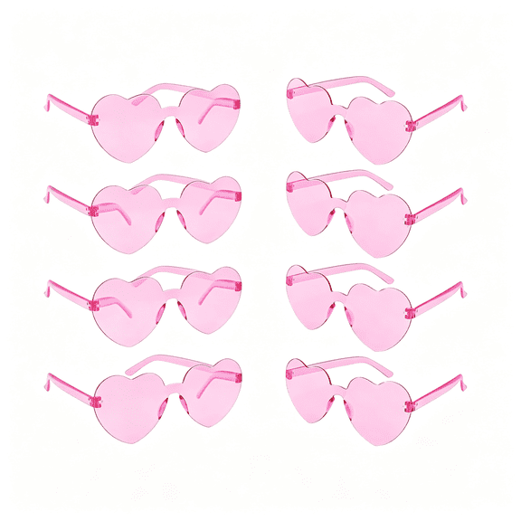 HBMYN Valentines Heart Shaped Glasses for Women Girls 12 Pairs Valentines Party Favors Pink Sunglasses Galentines Day Decorations Valentine Glasses Goodie Bag Stuffers Gifts Eyewear