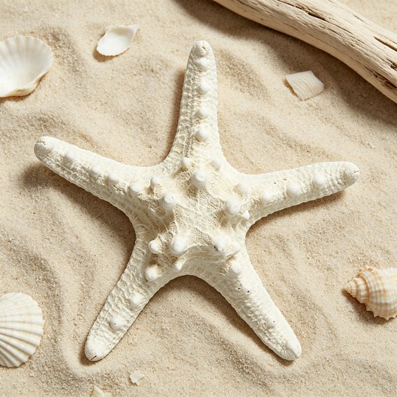 HBMYN White Starfish Shell Beach Decor, 1 Piece Per Purchase, Styles Vary, Festive Nautical Party Decorations