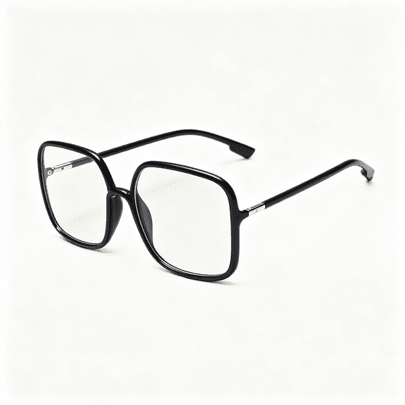 HBMYN Woman's New Retro Blue Light Blocking Glasses Big frame Nerd Eyeglasses Frame Anti Blue Ray Computer Game Glasses Black