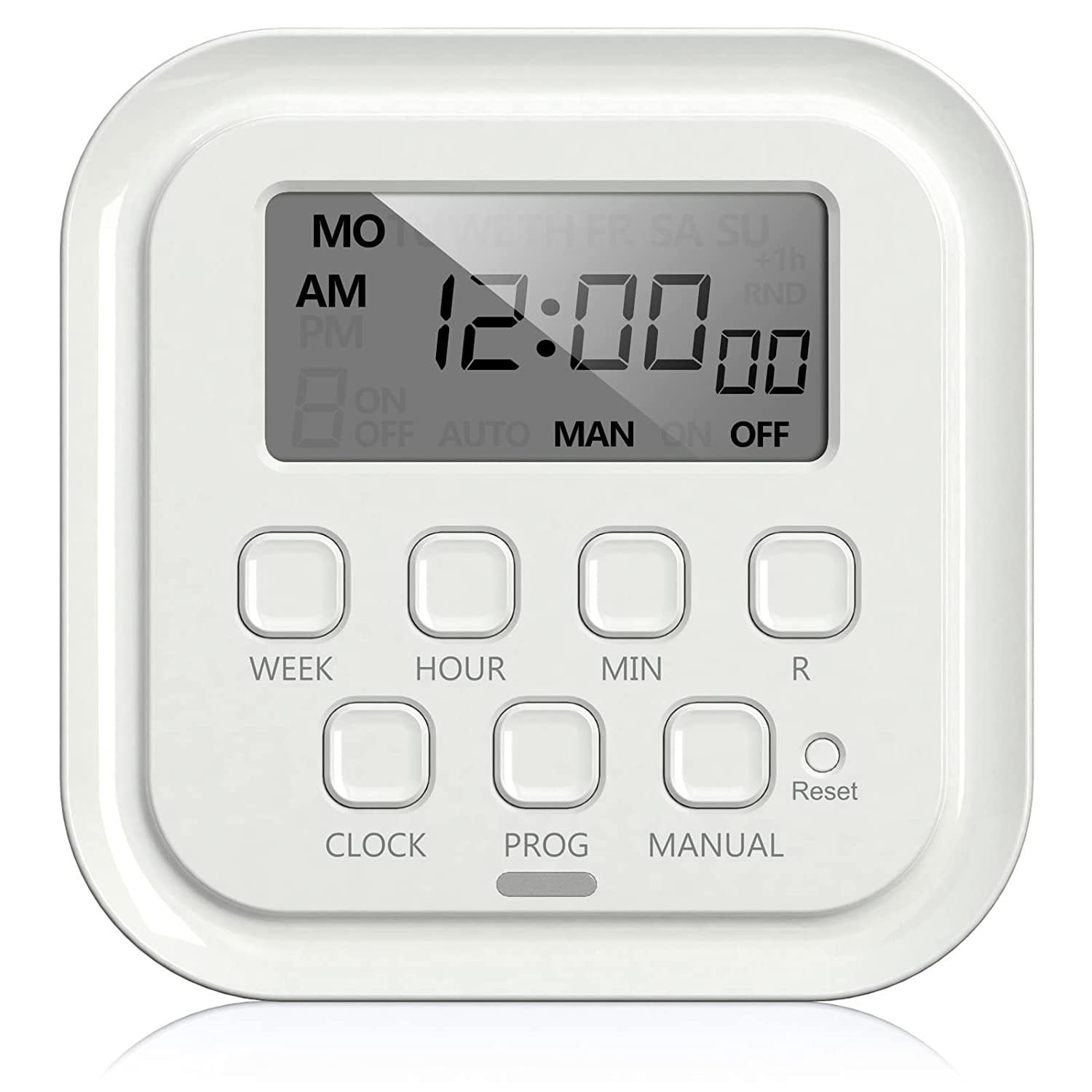 Visionis VIS-3000 Digital 7 Day Programmable Timer with 3 Prong