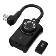 HBN Outdoor Light Timer Waterproof, Weatherproof Photocell Dusk to Dawn Light Sensor Timer with Remote Control