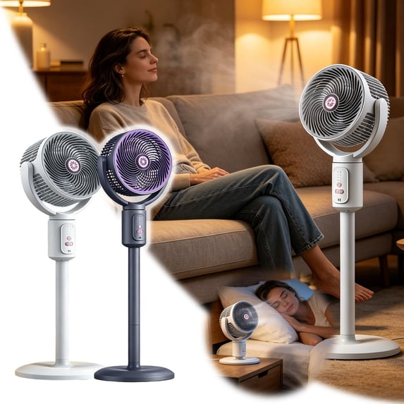 HBNL Smart Standing Fan with Remote, 28.7 inch Oscillating Floor Fan, Rechargeable Battery LED Display Timer Fan, Quiet Portable Pedestal Fan for Bedroom Home Office