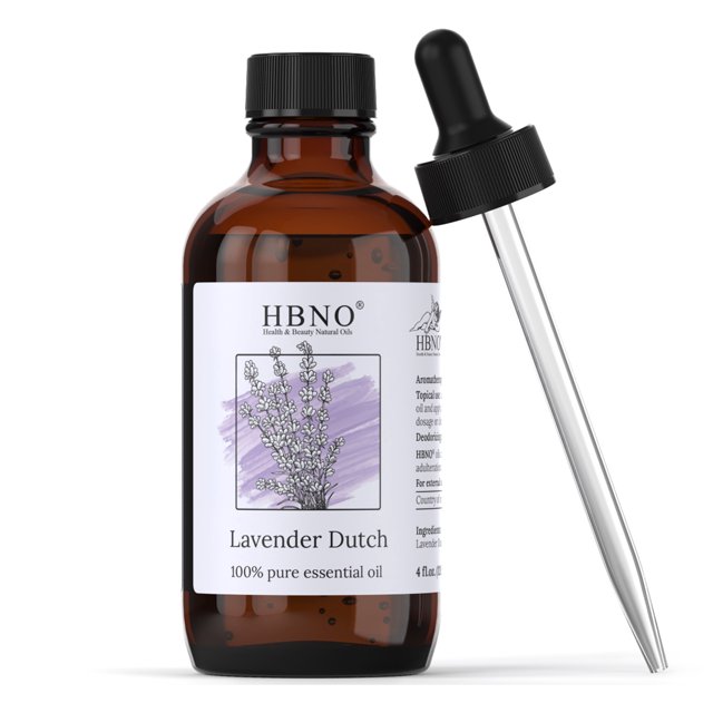 HBNO Dutch Lavender Essential Oil Pure, Natural Diffuser Aromatherapy Oils, 4 fl Oz