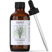 HBNO Lemongrass Essential Oil for Aromatherapy, Health and Beauty, 4 fl Oz