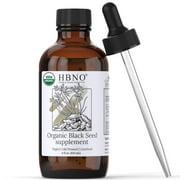 HBNO Organic Black Seed Oil Liquid Black Cumin Seed Oil for Skin, Hair & Face, 4 fl Oz