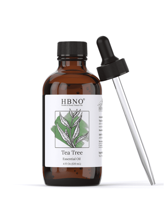 HBNO Tea Tree Essential Oil Pure, Natural Diffuser Aromatherapy Oils, 4 fl Oz