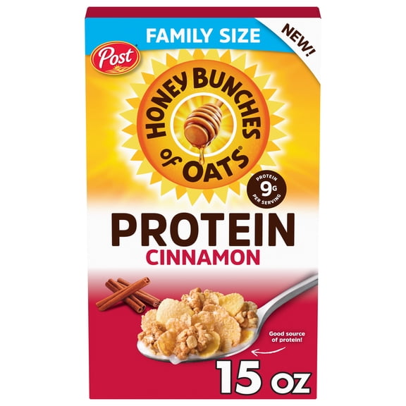 Honey Bunches of Oats Protein Cinnamon Cereal - 15 oz