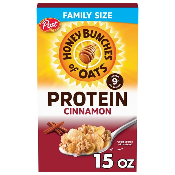 Honey Bunches of Oats Protein Cinnamon Cereal - 15 oz