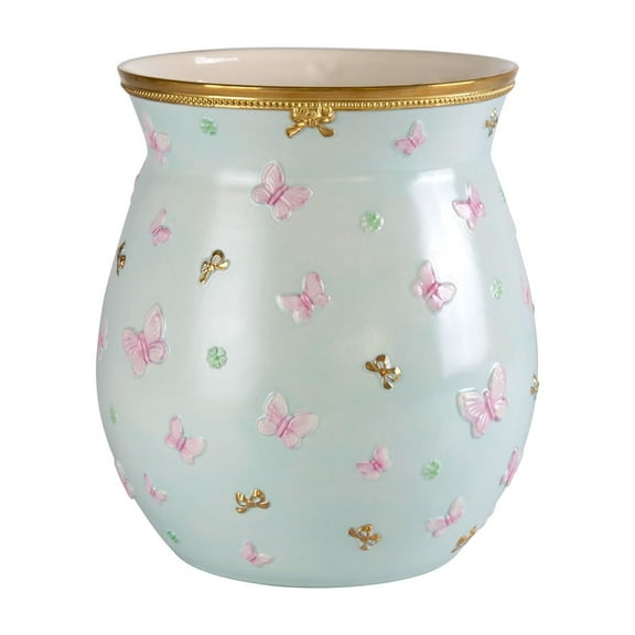 BUTTERFLY WASTE BASKET AQUAMARINE - PINK - GOLD