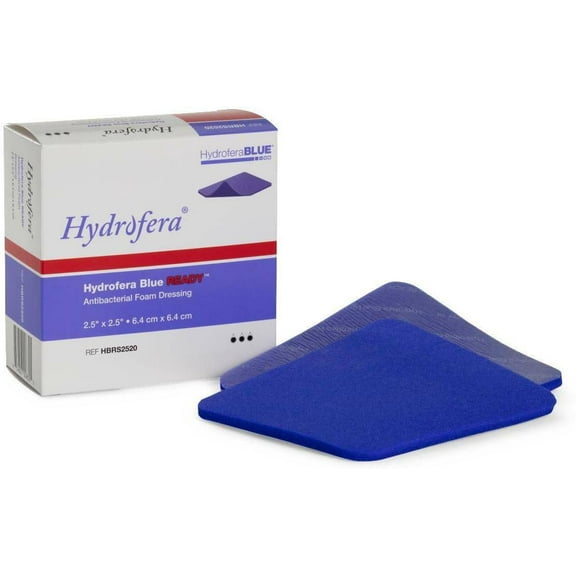 HBRS2520 DRESSING, HYDROFERA, BLUE, READY, 2.5X2.5, 10 BX