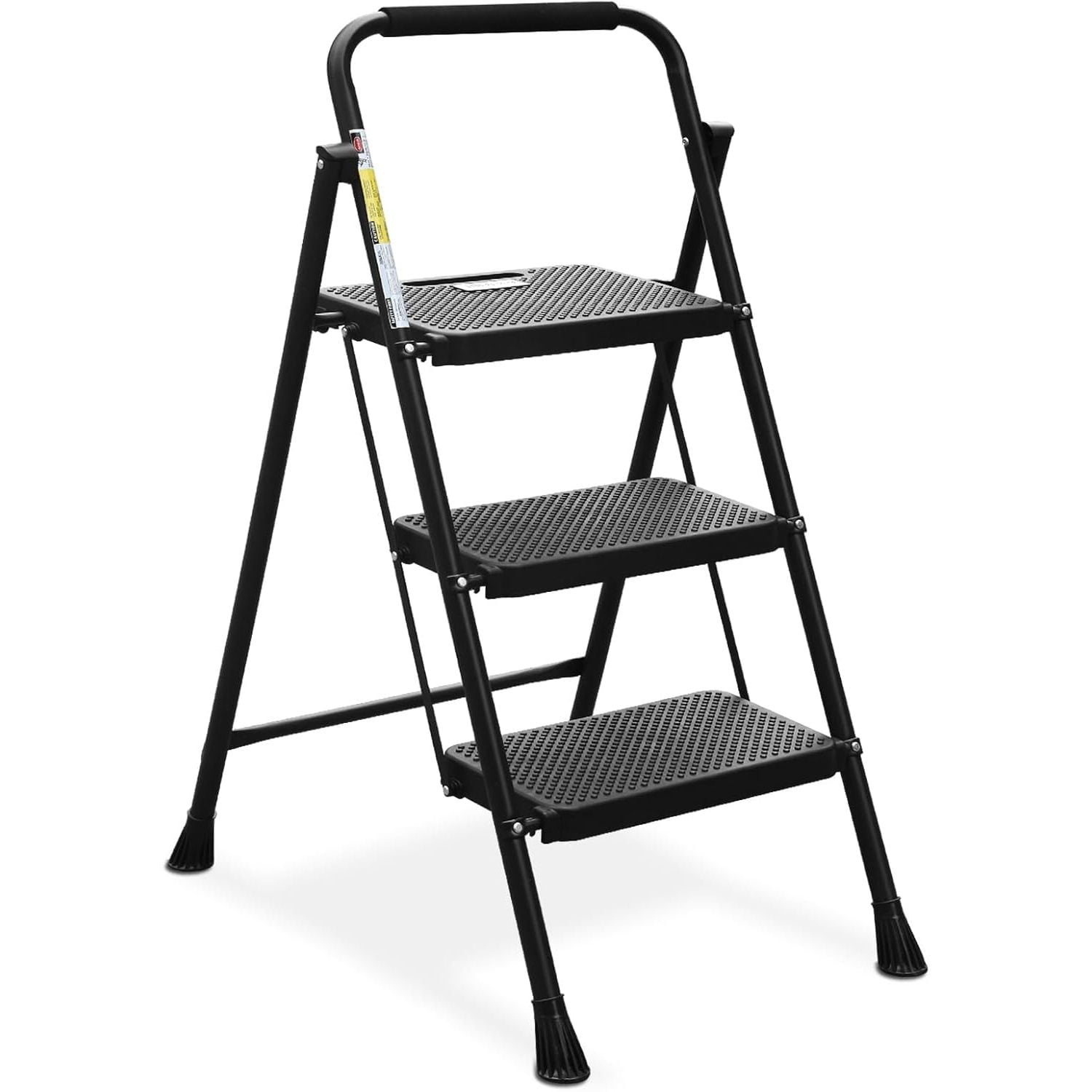 HBTower 3 Step Ladder, Folding Step Stool with Wide Anti-Slip Pedal ...