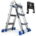 thumbnail image 1 of HBTower Ladder, A Frame 3 Step Extension Ladder, 11 Ft Multi Position Ladder with Removable Tool Tray and Stabilizer Bar, 330 lbs Capacity Telescoping Ladder for Household and Outdoor Work, 1 of 7